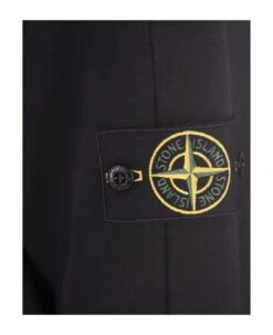 Stone Island Black Sweatshirt With Lined Hoodie -Sports Clothing 008426311b3525708ad3d0e0a38c468f