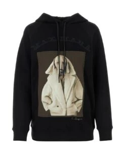 Black Stretch Cotton Blend Lillo Sweatshirt Max Mara