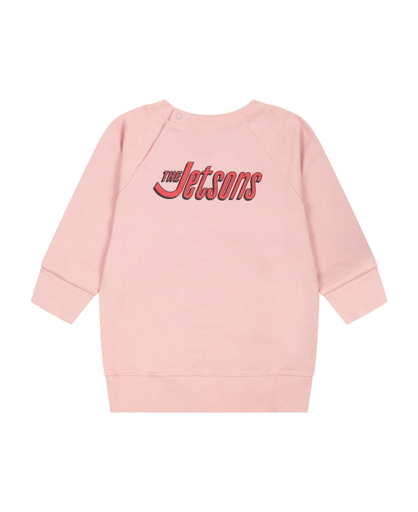 Gucci Pink Sweatshirt For Baby Girl With Print And Logo 4 Gucci Pink Sweatshirt For Baby Girl With Print And Logo - Image 2