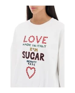 Dolce & Gabbana Lettering Print Oversized Sweatshirt -Sports Clothing 0fc40f35c9f5600e33b4de7fef382e95