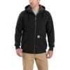 Carhartt Sweatshirt: Men's 103308 001 Black Rain Defender Sherpa-Lined Full-Zip Sweatshirt -Sports Clothing 103308 001