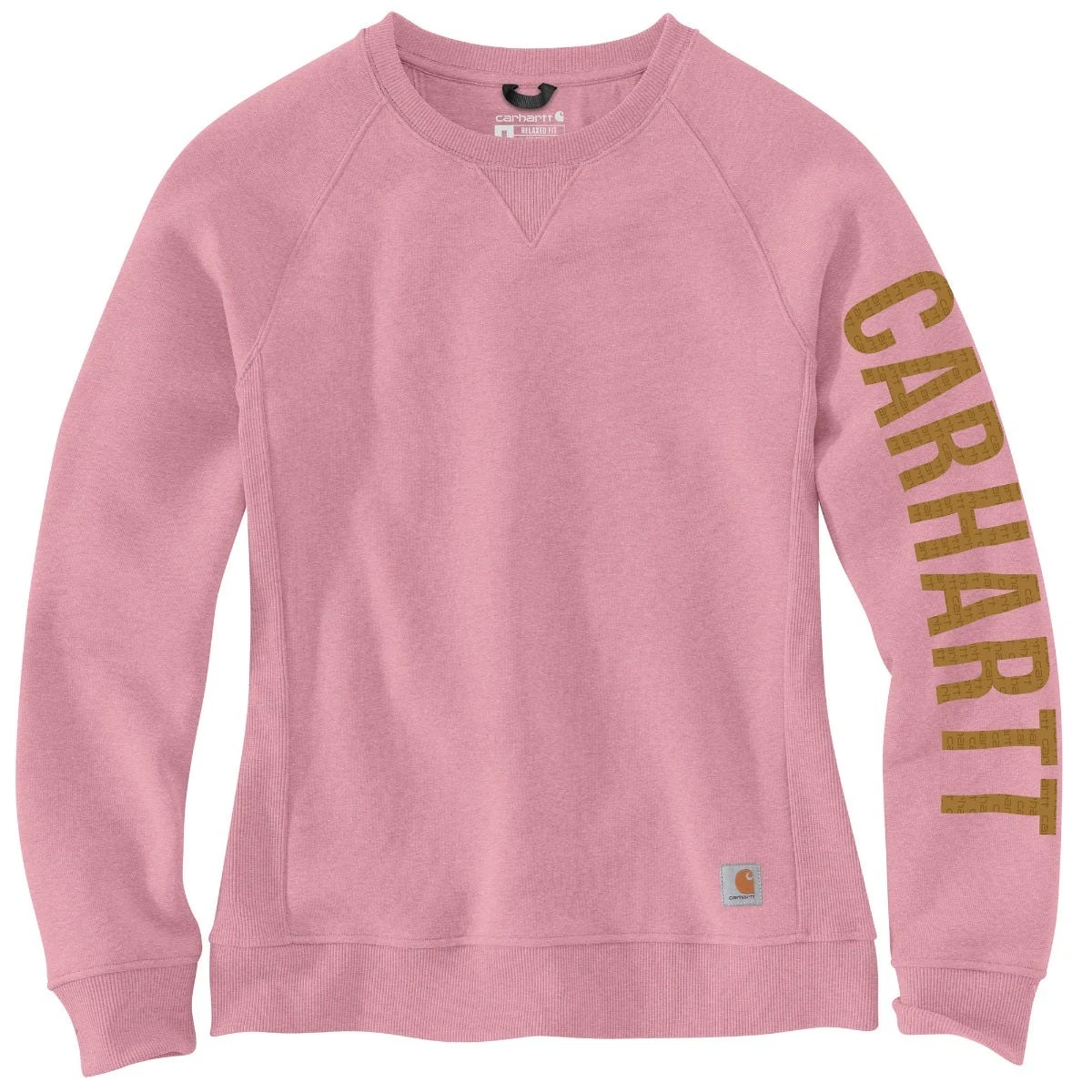 Carhartt Sweatshirts: Women's 104410 V48 Foxglove Heather Crewneck Relaxed Fit Graphic Sweatshirt 5 Carhartt Sweatshirts: Women's 104410 V48 Foxglove Heather Crewneck Relaxed Fit Graphic Sweatshirt - Image 3