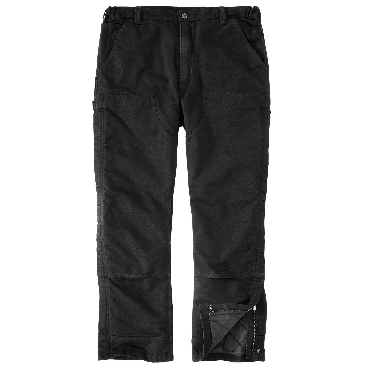 Carhartt Pants: Men's 105471 BLK Black Loose Fit Washed Duck Insulated Pant 3 Carhartt Pants: Men's 105471 BLK Black Loose Fit Washed Duck Insulated Pant