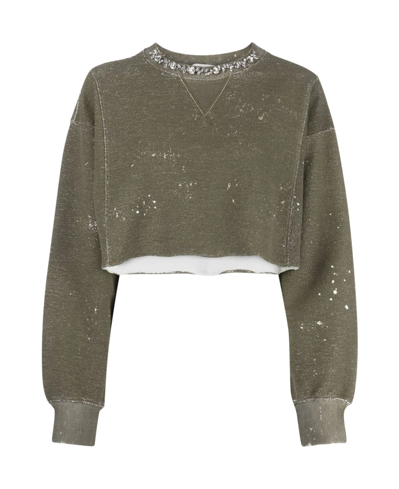 Golden Goose Journey W`s Sweatshirt Cropped Ruined Print/ Collar Stones 3 Golden Goose Journey W`s Sweatshirt Cropped Ruined Print/ Collar Stones