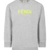 FENDI Grey Sweatshirt For Kids With Logo -Sports Clothing 18ec753d2c61cddbf742610a501a0cb4