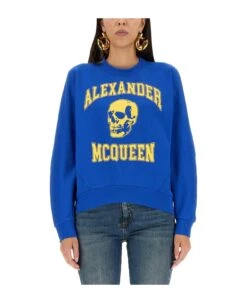 Alexander McQueen Varsiity Skull Sweatshirt