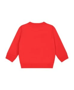 MOSCHINO Red Sweatshirt For Baby Kids With Teddy Bears -Sports Clothing 206cca374274aaea3a21b649954fec09