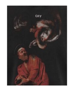 Off-White Sweatshirt With Painted Print And Logo -Sports Clothing 2382c8dfce6685bfa2ecb1ebdd6ae9b1