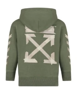 Off-White Green Sweatshirt For Boy With Logo 6 Off-White Green Sweatshirt For Boy With Logo -Sports Clothing 26f7670f88ef154228594b385490daf5