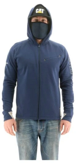 CAT Apparel: Men's 2910489 10118 Detroit Blue Viraloff Hooded Sweatshirt