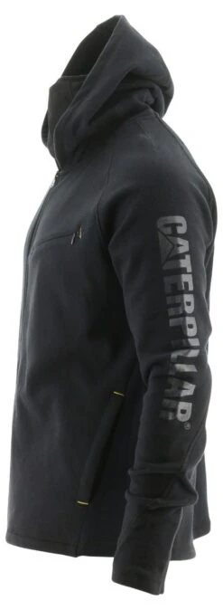 CAT Apparel: Men's 2910489 10121 Pitch Black Viraloff Hooded Sweatshirt -Sports Clothing 2910489 10121 5
