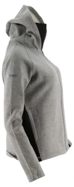 CAT Apparel: Women's 2910490 10122 Heather Grey Viraloff Hooded Sweatshirt -Sports Clothing 2910490 10122