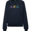 A.P.C. Vicky Navy Cotton Sweatshirt -Sports Clothing 30731f1fc3c9326919752fcb68b29393