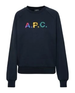A.P.C. Vicky Navy Cotton Sweatshirt