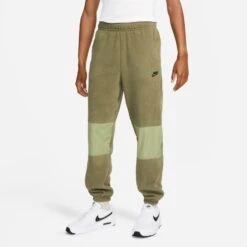 Nike Sweatpants Club+ Flece Winterized - Medium Olive/Black