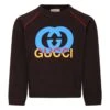 Gucci Brown Sweatshirt For Children With Logo Print -Sports Clothing 35af1599da9b24c9b31f7127b876a399