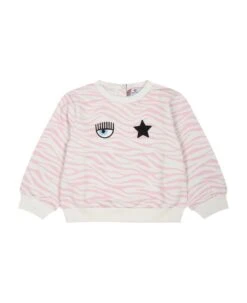 Chiara Ferragni Multicolor Sweatshirt For Baby Girl With Eyestar