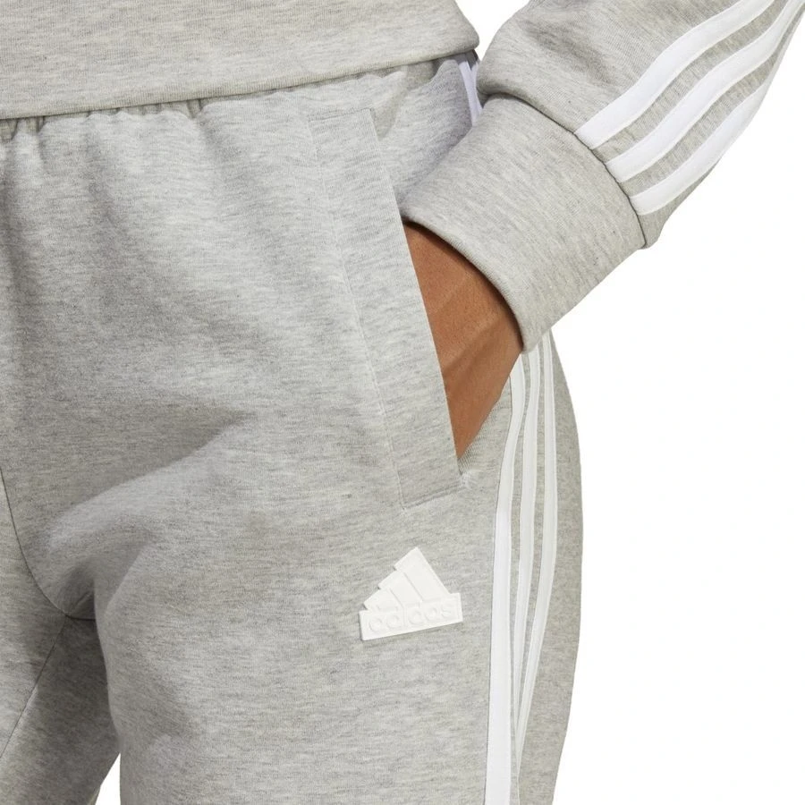 Adidas Sweatpants Future Icons 3-Stripes Regular - Medium Grey Heather/White Woman 7 Adidas Sweatpants Future Icons 3-Stripes Regular - Medium Grey Heather/White Woman - Image 5