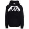 Alexander McQueen Black Hooded Sweatshirt With Contrasting Orchid Logo Print In Cotton Man 2 Alexander McQueen Black Hooded Sweatshirt With Contrasting Orchid Logo Print In Cotton Man -Sports Clothing 3cc0b45e40e13d91fb70b47d88986a7b
