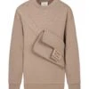 FENDI Beige Sweatshirt With Baguette For Kids -Sports Clothing 3d6226d272e68cd0dfebecd60615eee2