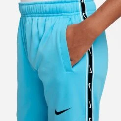 Nike Sweatpants NSW Repeat - Baltic Blue/Black Kids -Sports Clothing 458ca011bbd8