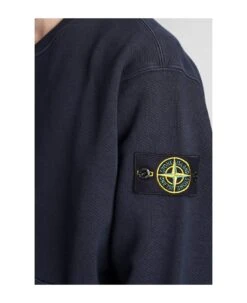 Stone Island Sweatshirt In Blue Cotton -Sports Clothing 45bff98cfcbe155f29a37732be5ffb4f