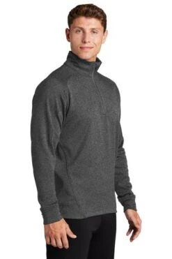 Sport-Tek Sweatshirts: Men's F247 GRA Graphite Heather Tech Fleece 1/4-Zip Pullover 7 Sport-Tek Sweatshirts: Men's F247 GRA Graphite Heather Tech Fleece 1/4-Zip Pullover -Sports Clothing 4718 gphheather 4 f247gphheathermodel3q1 337w