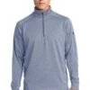 Sport-Tek Sweatshirts: Men's F247 GRY Grey Heather Tech Fleece 1/4-Zip Pullover -Sports Clothing 4718 greyhthr 1 f247greyhthrmodelfront1 337w