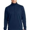 Sport-Tek Sweatshirts: Men's F247 NVY True Navy Tech Fleece 1/4-Zip Pullover -Sports Clothing 4718 truenavy 1 f247truenavymodelfront1 337w