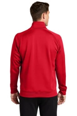 Sport-Tek Sweatshirts: Men's F247 RED True Red Tech Fleece 1/4-Zip Pullover -Sports Clothing 4718 truered 2 f247trueredmodelback1 337w
