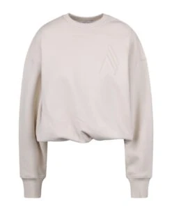 The Attico Maeve Logo-embossed Cotton Sweatshirt