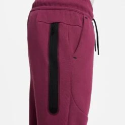 Nike Sweatpants NSW Tech Fleece - Burgundy/Black Kids -Sports Clothing 54c581f3866b