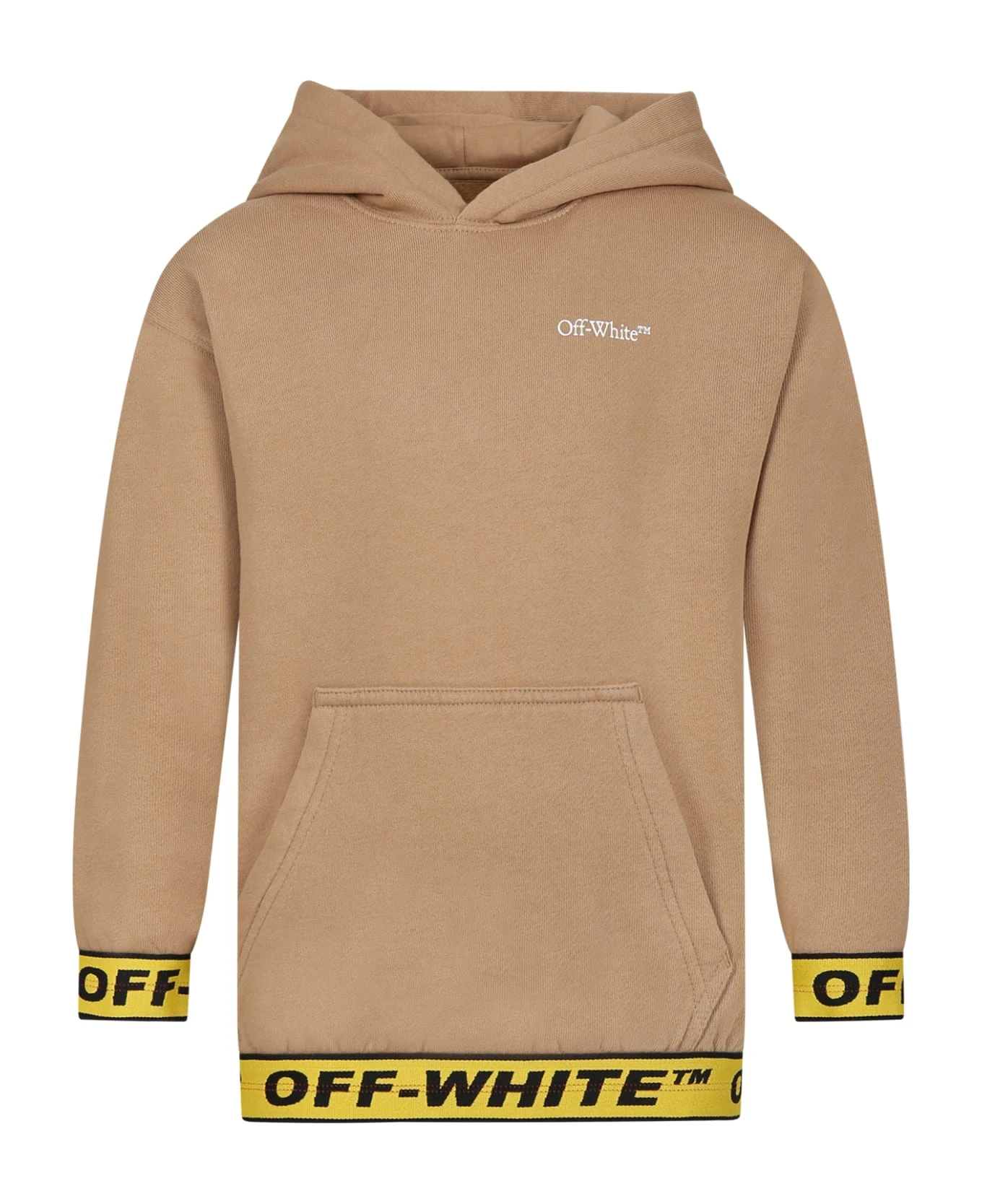 Off-White Brown Sweatshirt For Boy With Logo 3 Off-White Brown Sweatshirt For Boy With Logo