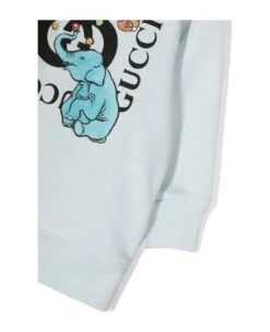 Gucci Light Blue Cotton Sweatshirt -Sports Clothing 5ae60afc43676492dbc27223db3fca57