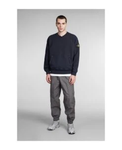 Stone Island Sweatshirt In Blue Cotton -Sports Clothing 5ba5ca026bf1a1118aca3a80f331dde0