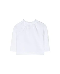 Il Gufo White Sweatshirt With Ruffled Neck In Cotton Baby -Sports Clothing 5c6d1b193a99f5e7842fb39c2fd5e8df