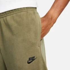 Nike Sweatpants Club+ Flece Winterized - Medium Olive/Black -Sports Clothing 5f73289195d1