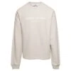Stone Island Off-white Crewneck Sweatshirt With Contrasting Logo Print In Cotton Man -Sports Clothing 5fcbd51a05d4bf8b9b9ae0dd607d02a8