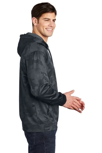 Sport-Teck Sweatshirts: Men's ST240 DSG Dark Smoke Grey Sport-Wick CamoHex Fleece Hooded Pullover 5 Sport-Teck Sweatshirts: Men's ST240 DSG Dark Smoke Grey Sport-Wick CamoHex Fleece Hooded Pullover - Image 3