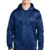 Sport-Teck Sweatshirts: Men's ST240 TR True Royal Sport-Wick CamoHex Fleece Hooded Pullover -Sports Clothing 6647 trueroyal 1 st240trueroyalmodelfront1 1200w