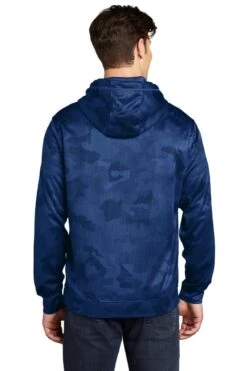 Sport-Teck Sweatshirts: Men's ST240 TR True Royal Sport-Wick CamoHex Fleece Hooded Pullover 7 Sport-Teck Sweatshirts: Men's ST240 TR True Royal Sport-Wick CamoHex Fleece Hooded Pullover -Sports Clothing 6647 trueroyal 2 st240trueroyalmodelback1 1200w