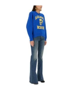 Alexander McQueen Varsiity Skull Sweatshirt -Sports Clothing 66da3773c0d6695a0a1e3716ebae16cb