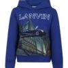 Lanvin Blue Sweatshirt For Boy With Batman Print -Sports Clothing 6d18fa8e9b5f038f0e441b1aa6a845bf