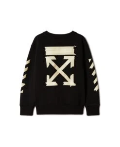 Off-White Black Long-sleeved Sweatshirt With Contrasting Maxi 'arrow' Motif In Cotton Boy -Sports Clothing 6effaf6f7feec75e940dce05b293f27a