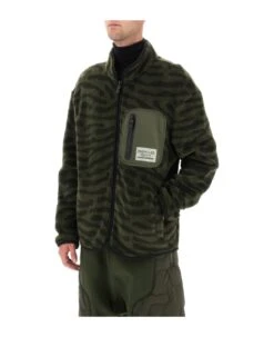 Teddy Pile Sweatshirt With Fingerprint Motif -Sports Clothing 6f8691a1831975e2376a7af680987fc8