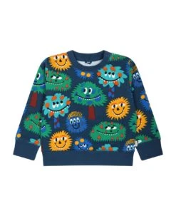 Stella McCartney Kids Blue Sweatshirt For Baby Boy With Print