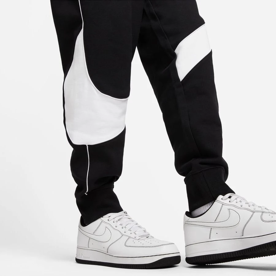 Nike Sweatpants Swoosh Fleece - Black/White 7 Nike Sweatpants Swoosh Fleece - Black/White - Image 5
