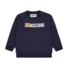 MOSCHINO Blue Sweatshirt For Babykids With Teddy Bear -Sports Clothing 909311cdfd10e96123bd31ded9ad19a8