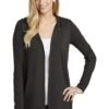 District Cardigans: Women's DT156 BKFST Black Forest Perfect Tri Hooded Cardigan -Sports Clothing 9206 blackfrost 1 dt156blackfrostmodelfront 337w