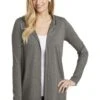 District Cardigans: Women's DT156 GYFST Grey Frost Perfect Tri Hooded Cardigan -Sports Clothing 9206 greyfrost 1 dt156greyfrostmodelfront 337w